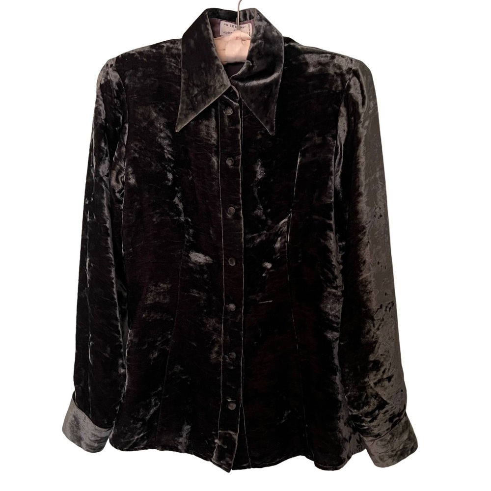 Philosophy di Alberta Ferretti Velvet Top, IT 38/US 2, Small